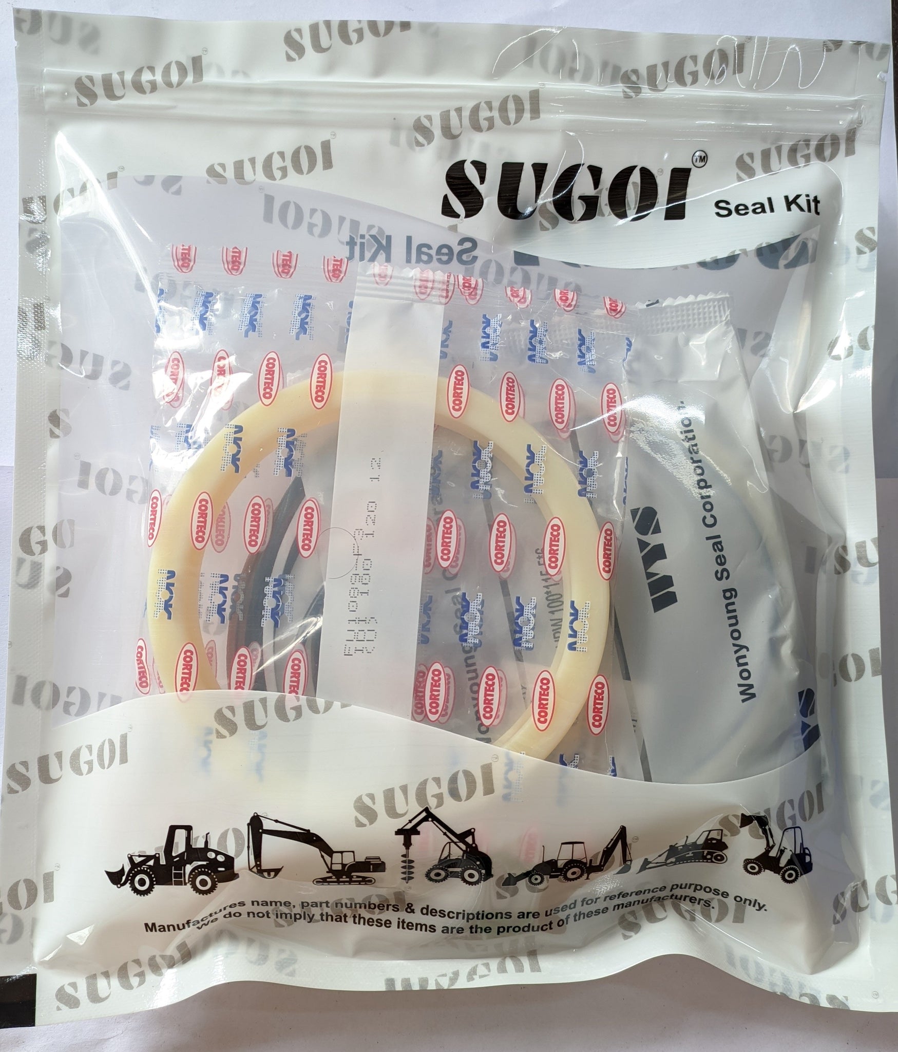 SUGOI Brand seal kit for EC-140 Bucket Cylinder (OEM Part Number: VOE-1454-7310)