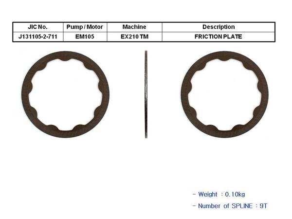JIC EM105 Friction Plate - SealKitIndia.com