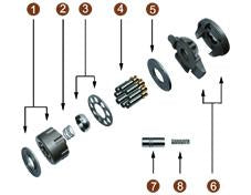 JIC HPK055 Cylider Block With Valve Plate Rear (LH) - SealKitIndia.com