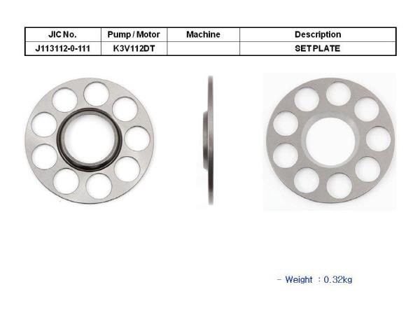 JIC K3V112DT Set Plate + Ball Guide (Steel) - SealKitIndia.com