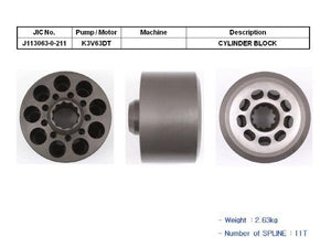 JIC K3V63DT Cylinder Block with Valve Plate - RH - SealKitIndia.com