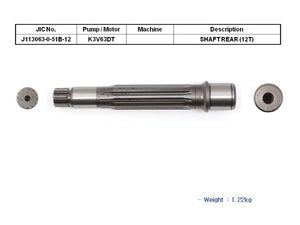 JIC K3V63DT Pump Shaft Rear (Z=12) - SealKitIndia.com