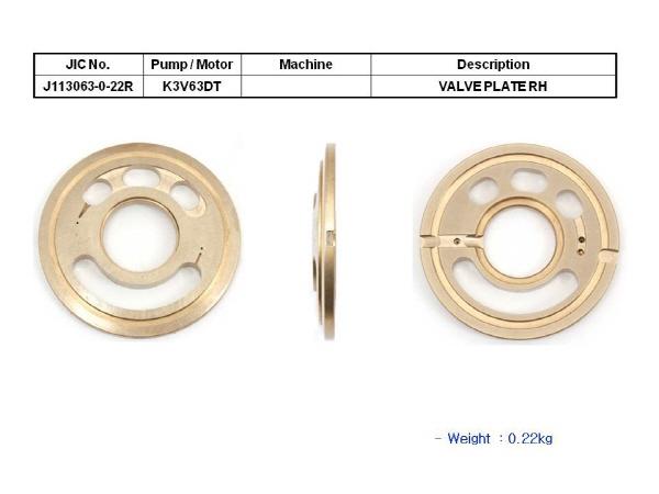 JIC K3V63DT Valve Plate RH - SealKitIndia.com