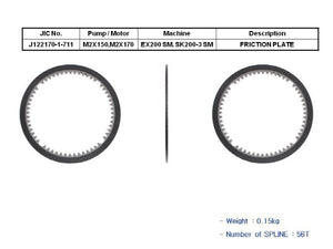 JIC M2X170/M2X150 Friction Plate - SealKitIndia.com