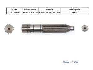 JIC M2X170/M2X150 Shaft - SealKitIndia.com