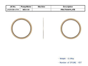JIC M5X130 Friction Plate - SealKitIndia.com