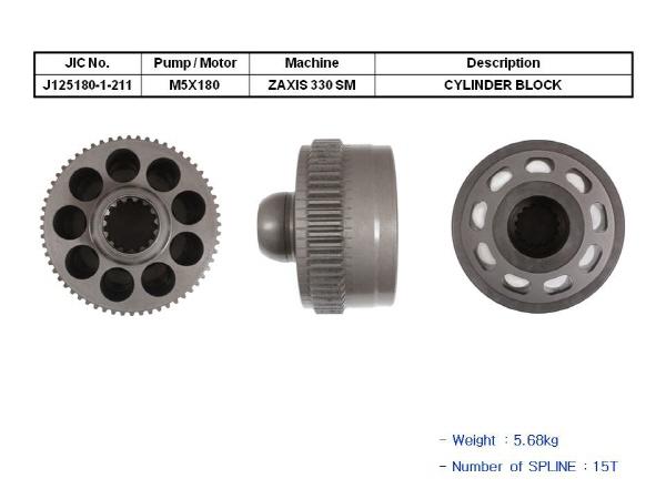JIC M5X180CHB Cylinder Block - SealKitIndia.com
