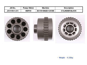 JIC MSF-89P-JN-V Cylinder Block With Valve Plate - SealKitIndia.com